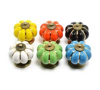 Ganzoo Set di pomelli per mobili a forma di corona, in porcellana, con decorazione in bronzo anticato, stile vintage, shabby chic, per mobili, armadi, cassetti