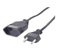 GAO 145605092 Alimentazione Prolunga Nero 2.00 m H03VVH2-F 2X 0,75 mm²
