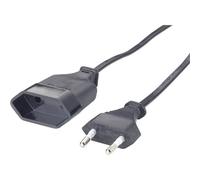 GAO 145605092 Alimentazione Prolunga Nero 2.00 m H03VVH2-F 2X 0,75 mm²