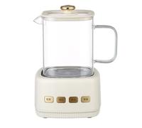 GAOCUNBING Bollitori elettrici Flask, bollitore in Vetro da 0,8 l con Filtro, bollitore in Vetro 8H con Funzione di conservazione del Calore, scaldabagno rapido con Riscaldamento a 360°