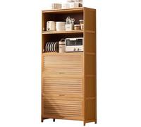 GAOCUNBING Credenza da cucina per la casa, in legno, autoportante, a più livelli, con design a persiana, scarpiera per cucina, ingresso, in legno, altezza 170 cm