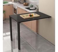 GAOCUNBING Tavolo da pranzo pieghevole da parete, banco da lavoro galleggiante multifunzione, tavolo da pranzo pieghevole montato con staffe in metallo pieghevoli C, 80 x 40 cm