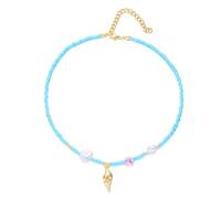 Gaodercha 1 collana bohemian con perle choker, idea regalo per donne e donne di tutte le età, Metallo