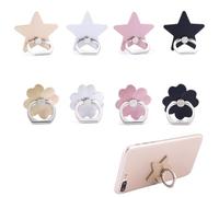 Gaodercha 8 pezzi supporto ad anello in metallo per telefono cellulare supporto stella Clover 2 stili 4 colori oro argento rosa oro nero maniglia per telefono smartphone tablet scrivania uso auto
