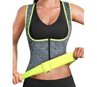 GAODI - Corsetto dimagrante da allenamento, da donna, in neoprene, Waist Trainer, per sauna, con cerniera, canottiera modellante per perdere peso, N-5923 C, Medium