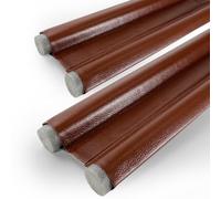 gaoduanluoluo 2 Pezzi Paraspifferi Sottoporta per Porte Blindate e Porte Interne, Guarnizione Porta Doppio, per Polvere, Antivento, Isolamento Acustico - 96 cm (Marrone)