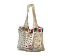 GAOFESA Borsa da spiaggia da donna con ricamo scava fuori borsa a tracolla lavorata a maglia all'uncinetto borsa da viaggio di grande capacità per vacanze vacanza borsa, A, One Size