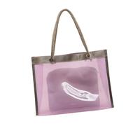 GAOFESA Elegante borsa in PVC trasparente per le donne borsa da spiaggia leggera con spaziosa borsa a tracolla interna e sacchetti cosmetici set borsa in nylon resistente all'acqua, B, One Size