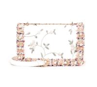 GAOFESA Lussuosa borsa a tracolla a catena con delicato ricamo perle borsa a catena piccola borsa quadrata un must have per Trendsetters borsa a tracolla comoda ed elegante, bianco, One Size