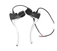 GAOFESA Manopole per freno per scooter elettrico con linea Cut Off Power Leva del freno in lega di alluminio Accessori per equitazione Skateboard 2X Cavo di copertura di montaggio della maniglia per