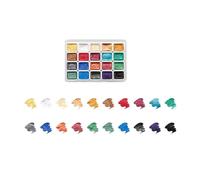 GAOFESA Set di 20 colori ad acquerello per artisti scintillante tinta unita pittura ad acquerello facile da usare pigmento perlescente