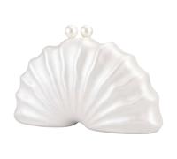 GAOFESA Unico Shell Forma Acrilico Borsa Elegante Accessorio Per Le Donne Borsa Da Sera Borse A Tracolla Per Ricevimenti Di Nozze E Galas Acrilico Pochette, Colore perla, One Size