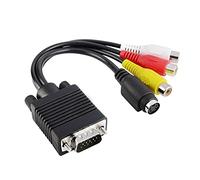 GAOFESA VGA SVGA a S-Video 3 AV VGA a uscita video S-Video AV convertitore adattatore per PC Computer portatile