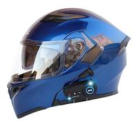 GAOFZHAO Caschi integrali modulari per Moto con Doppia Visiera e Microfono, con Apertura Frontale Ribaltabile, Bluetooth, certificati ECE, per Uomo e Donna. Adatti per Moto e Scooter.(M,L(59~60cm))