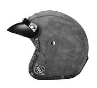 GAOFZHAO Caschi Jet retrò 3/4 for Moto, Certificazione ECE, Adatti a Uomini e Donne in Tutte Le Stagioni for Scooter, ciclomotori e caschi Jet(A45,L(59~60cm))