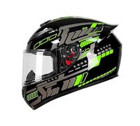 GAOFZHAO Casco Integrale da Moto con Visiera antiappannamento HD con Protezione UV, Certificato DOT/ECE, Adatto a ciclomotori, Scooter e Biciclette da Uomo e da Donna(A32,L)