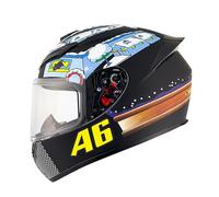 GAOFZHAO Casco Integrale da Moto con Visiera antiappannamento HD con Protezione UV, Certificato DOT/ECE, Adatto a ciclomotori, Scooter e Biciclette da Uomo e da Donna(A25,L)