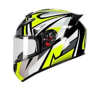 GAOFZHAO Casco Integrale da Moto con Visiera antiappannamento HD con Protezione UV, Certificato DOT/ECE, Adatto a ciclomotori, Scooter e Biciclette da Uomo e da Donna(A35,M)