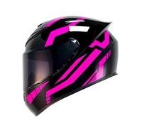 GAOFZHAO Casco Integrale da Moto con Visiera antiappannamento HD con Protezione UV, Certificato DOT/ECE, Adatto a ciclomotori, Scooter e Biciclette da Uomo e da Donna(A06,M)