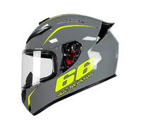 GAOFZHAO Casco Integrale da Moto con Visiera antiappannamento HD con Protezione UV, Certificato DOT/ECE, Adatto a ciclomotori, Scooter e Biciclette da Uomo e da Donna(A21,3XL)