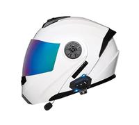 GAOFZHAO Casco modulare da Moto con Visiera a Doppio Strato, Certificazione Bluetooth ECE/DOT, Quattro Stagioni for Uomo e Donna, Fodera Rimovibile, Adatto a motociclette(A07,L(59-60))