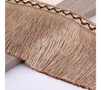 GAOGaoxin Elegant 13 Meters Polyester Tassel Fringe Trim for Curtains, Dresses, And Home Decor - DIY Sewing Accessories(Bronze)