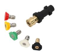 GAOHOU Adattatore pistola idropulitrice con 5 ugelli adatto per Karcher K2-K7 a 1/4 '' Quick Connect