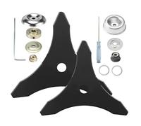 GAOHOU Set di 2 lame per decespugliatore da 25,4 cm, in acciaio al carbonio, 3 denti, compatibile con Husqvarna Stihl Oregon Ego Trimmer