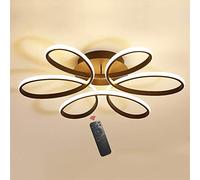 GaoHX 60 W LED Lampada da soffitto, dimmerabile, Plafoniera LED da soffitto, Super-Sottile Soffitto Moderni Minimalista di Acrilico Luce, per Soggiorno Sala da Pranzo Camera da Letto Ø58 cm (Nero)