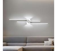 GaoHX Applique da Parete LED Interno, 40W 120CM Moderna, Luce a Parete Curva Moderno Lampada a Muro Minimalista per Camera da Letto Soggiorno Corridoio (White - 6000K Cold)
