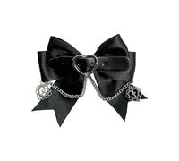 GAOINTELL Lolita Fermaglio per capelli con ciondolo a forma di cuore Y2K Punk clip laterale senza tracce Fermaglio per capelli fresco clip per capelli in maschera ornamento per capelli