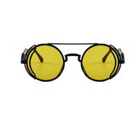 GAOINTELL Occhiali da sole rotondi vintage punk rotondi lenti colorate occhiali da sole uomo donna retro montatura in plastica occhiali da sole polarizzati occhiali da sole eleganti, Multicolore