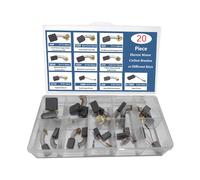 GAOINTELL Spazzole Carbonio A Motore Elettrico Multiuso 20 PCS 10 Varianti Riparazione del Motore Temperatura per Elettrodomestici per La Sostituzione