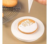 GAOINTELL Supporto per decorazione torte rotante antiscivolo per decorare biscotti, strumento di cottura facile da controllare facile da usare, supporto girevole per biscotti
