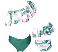 GAOJU Completo Bikini per Mamma e Figlia Costume da Bagno Due Pezzi a Vita Alta Genitore-Figlio Costume da Bagno Estate Abbigliamento da Spiaggia