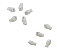 GAOJUDAF 10 pezzi di perle sparse retrò a forma di pesce piccolo, perline in ceramica bianche da 10 mm x 20 mm for la creazione di gioielli fai da te(Off-white)
