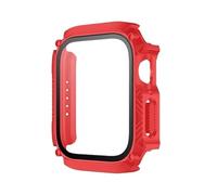 GAOJUDAF Proteggi schermo in vetro temperato da 1 pezz0, robusta custodia for orologio resistente ai graffi for serie 7 8 9 e Ultral(Red,41MM)
