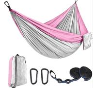 GAOJUNAN Amaca, Hammock Amache Doppie per Il Tempo Libero All'aperto per 2 Persone 300x200 Cm Amaca da Campeggio Ultraleggera 440 Libbre con Zaino per Campeggio, Backpacking(M)