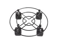 GAOJUNAN Carrello Portavasi Supporto for Fiori Mobile Rotondo in Ferro Spesso con Base for Vaso di Puleggia Freno Universale Arredamento Giardino(Black,30cm)