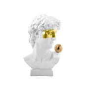 GAOJUNAN Minimalista Statua di Statua Statue di Persone Astratte Creative in Acciaio in Resina per La Decorazione della Casa Moderna Scultura Testa Statua Moderna(White)