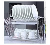 GAOJUNAN Scolapiatti Stabile Scaffale Per Piatti In Acciaio Inossidabile Scaffale Per Lavello Portaposate Antiscivolo Organizzatore Per Stendibiancheria Da Cucina Moderno Organizzatore da Cucina(B)