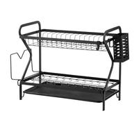 GAOJUNAN Scolapiatti Stabile Scolapiatti A 2 Ripiani Con Scolapiatti Per Cucina, Scolapiatti In Ferro Moderno Organizzatore da Cucina