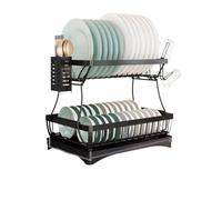 GAOJUNAN Scolapiatti Stabile Scolapiatti A 2 Ripiani In Acciaio Inox Per L'organizzazione Del Bancone Della Cucina Moderno Organizzatore da Cucina