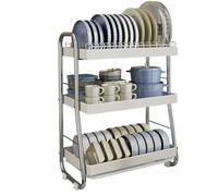 GAOJUNAN Scolapiatti Stabile Scolapiatti A 3 Ripiani Per Risparmiare Spazio, Porta-asciugapiatti Multifunzionale Per La Cucina Moderno Organizzatore da Cucina