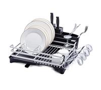 GAOJUNAN Scolapiatti Stabile Scolapiatti con Beccuccio Girevole E Scolapiatti, Scolapiatti per Riporre Gli Organizzatori del Bancone della Cucina Moderno Organizzatore da Cucina