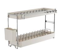 GAOJUNAN Scolapiatti Stabile Scolapiatti in Acciaio Inox, Scolapiatti, Asciugatrice, Salvaspazio per Riporre Gli Utensili da Cucina Moderno Organizzatore da Cucina