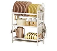 GAOJUNAN Scolapiatti Stabile Scolapiatti Scolapiatti Robusto E Durevole Per Risparmiare Spazio In Cucina Moderno Organizzatore da Cucina(White,44 * 24 * 50.5CM)