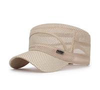 Gaominghao Berretto piatto mesh etichetta metallica | Berretto piatto mesh