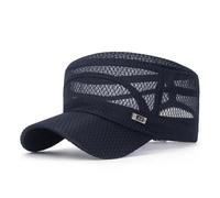 Gaominghao Berretto piatto mesh etichetta metallica | Berretto piatto mesh