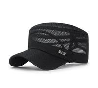 Gaominghao Berretto piatto mesh etichetta metallica | Berretto piatto mesh